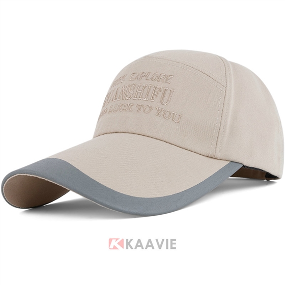 黑色男女驳接运动帽定做 