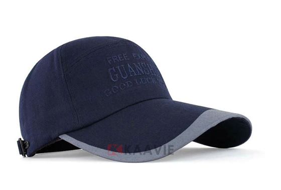 黑色男女驳接运动帽定做 