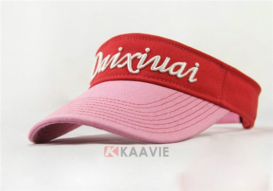 撞色拼接空顶帽定做 