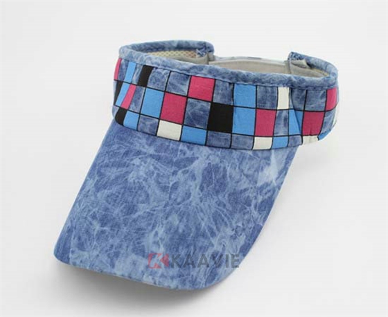 新款格子空顶帽定做