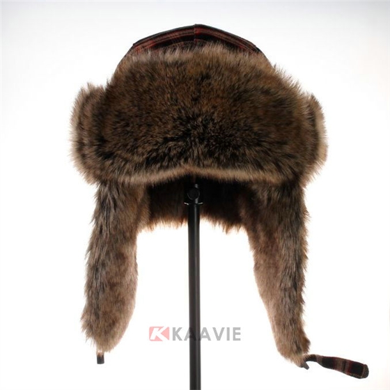 冬天保暖格子雷锋帽定做