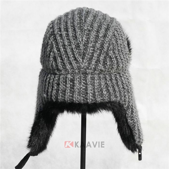 保暖针织雷锋帽定做