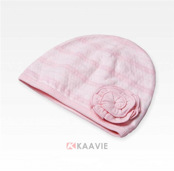 粉色婴儿帽定做