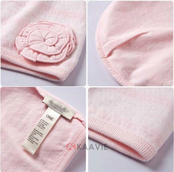 粉色婴儿帽定做