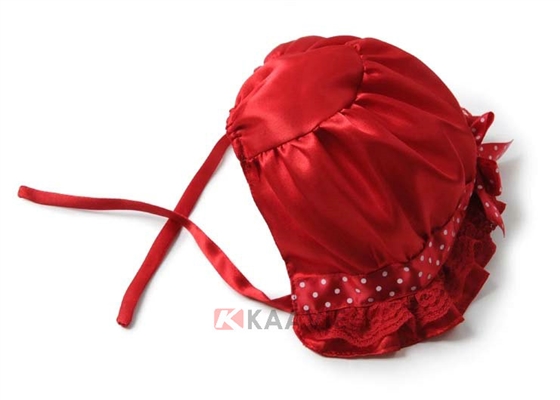 色丁布富贵婴儿帽定制