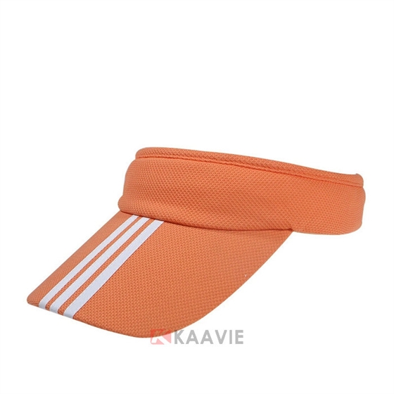 简约条纹户外遮阳运动空顶帽生产定做 春夏 男女款