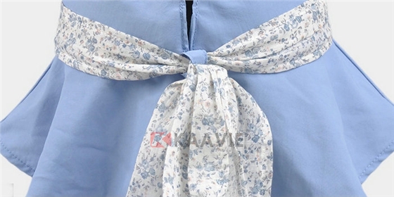 小清新款蓝色碎花拼接护颈女士夏季渔夫帽 户外遮阳帽