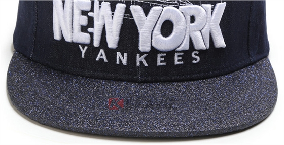 简约高端黑色绣花印花混搭纽约城市字母嘻哈平板帽 