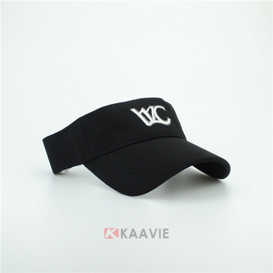 纯色简约绣花遮阳帽 夏季空顶帽 工厂专业生产定做