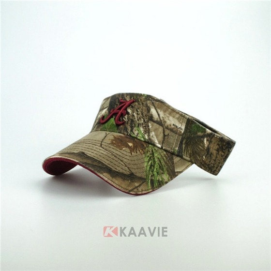 工厂专业生产订制夏季遮阳空顶帽 新款 绣花 迷彩帽 