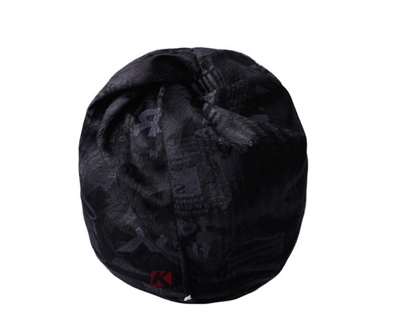 男士复古印花秋冬保暖套头帽 