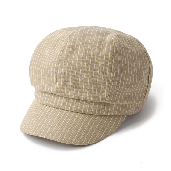 简约条纹时装帽 瓜帽广州工厂专业加工定做