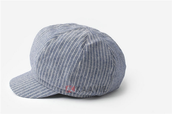 简约条纹时装帽 瓜帽广州工厂专业加工定做