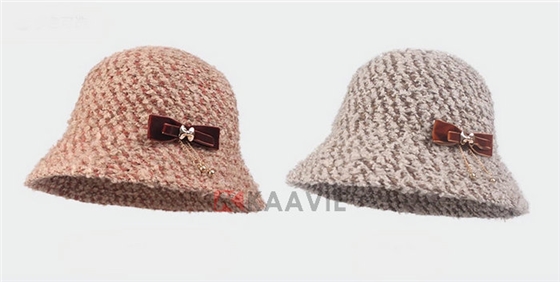 女士蝴蝶结简约时装帽 
