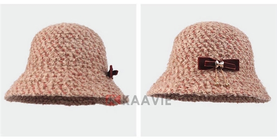 女士蝴蝶结简约时装帽 