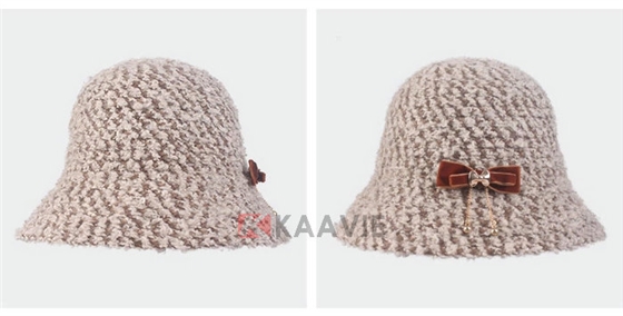 女士蝴蝶结简约时装帽 