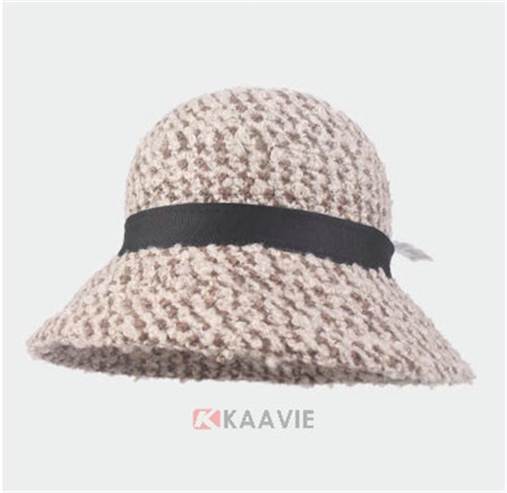 女士蝴蝶结简约时装帽 