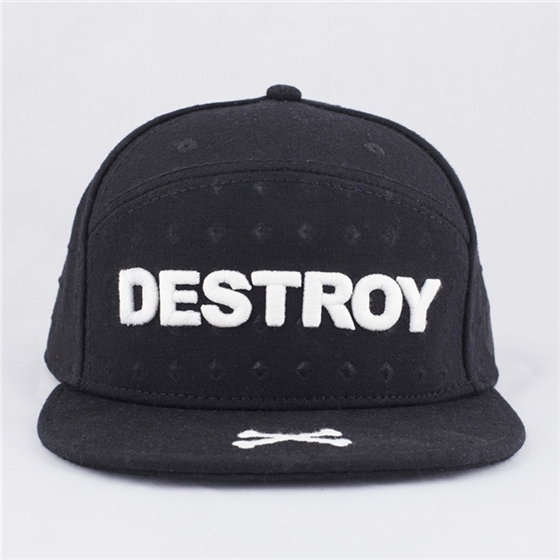 韩版潮流 黑色简约 小骨头平板帽 