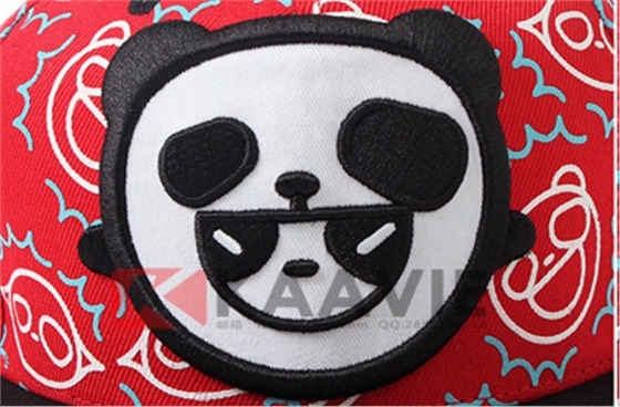 熊猫贴布绣花 街舞帽