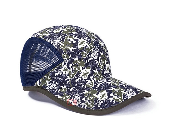 复古印花驳接透气春夏运动帽