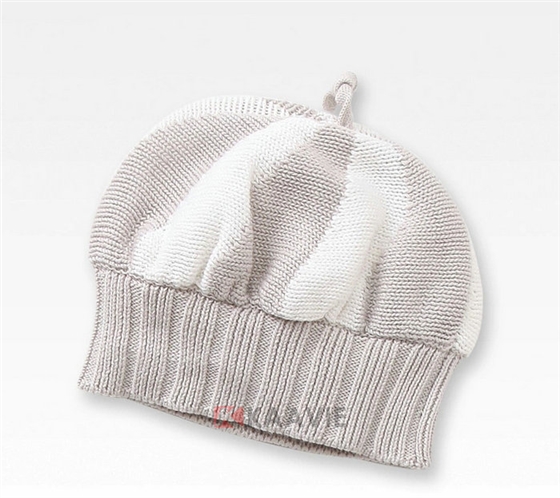 儿童 婴儿条纹混色针织毛线帽 