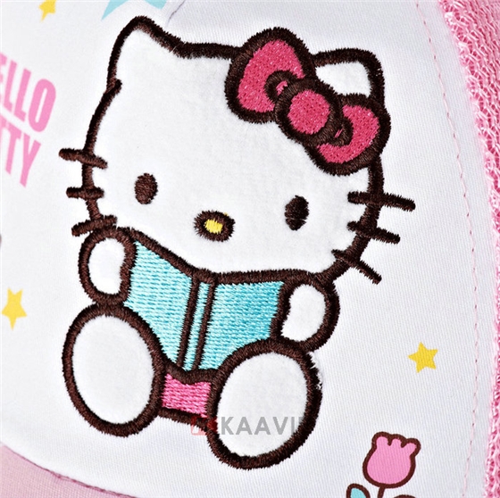 五页棒球帽外贸加工订做 Hello Kitty