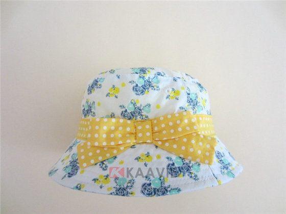 夏季女童蝴蝶结桶帽出口加工订制订做