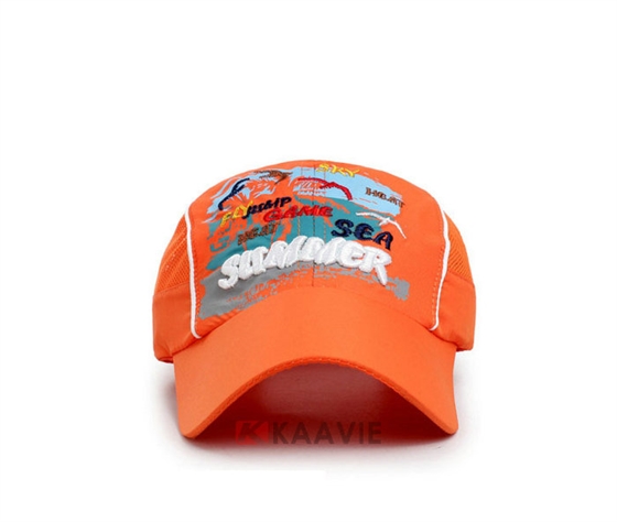 春夏透气绣花字母易干运动帽