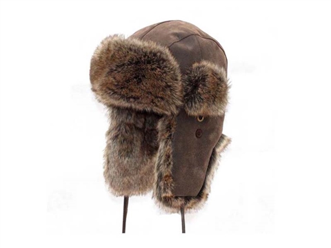 凯维帽业-野外质感真皮雷锋帽定做-LF015