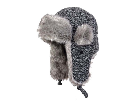 凯维帽业-花灰保暖雷锋帽定做