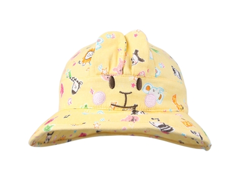 凯维帽业-黄色儿童小兔耳朵小边帽定做-RM011