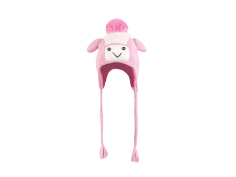 凯维帽业-儿童卡通毛毛球护耳针织帽定做-RM060
