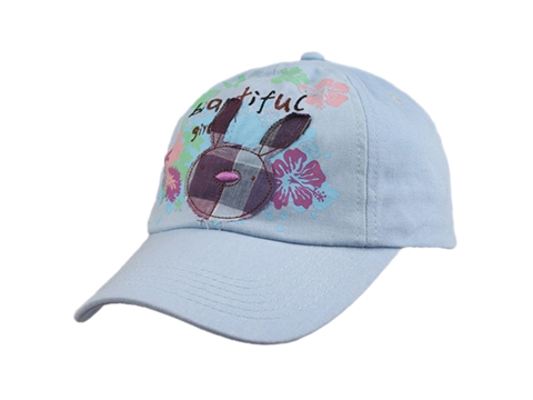 凯维帽业-儿童纯色全棉卡通棒球帽-RM065