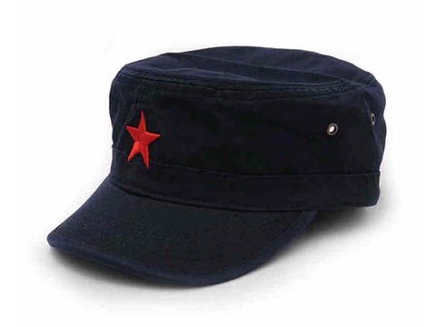 凯维帽业-五角星绣花平顶帽军帽定做-JM038