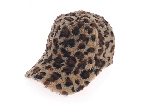 凯维帽业-女士豹纹秋冬户外保暖时装鸭舌帽订做