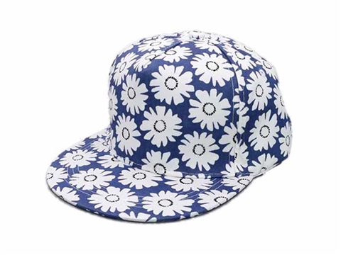 凯维帽业-广州帽厂订制花朵印花春夏平额嘻哈帽
