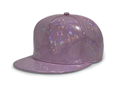凯维帽业-新款炫彩仿皮纯色高端平板帽