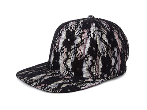 凯维帽业-新款蕾丝拼接春夏时装嘻哈平板街舞帽