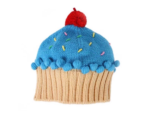 凯维帽业-儿童毛毛球蛋糕针织帽定做RM175