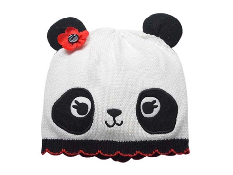 凯维帽业-儿童熊猫针织帽定做