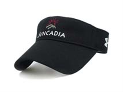 凯维帽业-黑色绣花遮阳空顶帽