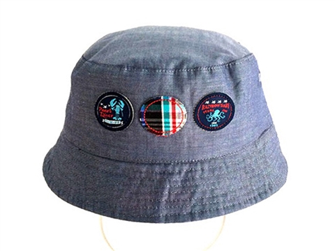 凯维帽业-儿童纯棉贴布绣两用遮阳边帽订做订制RM251