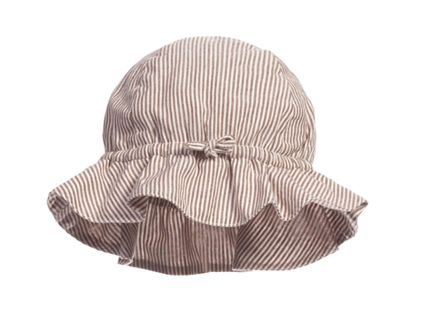 凯维帽业-儿童条纹荷叶边简约户外遮阳大边遮阳帽RM320