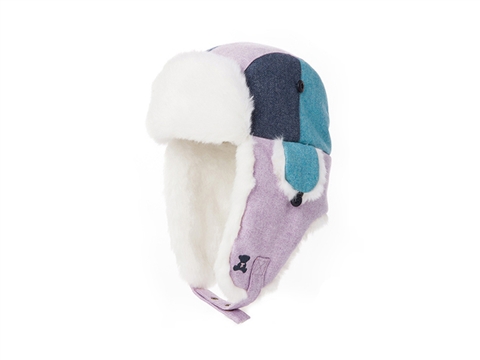 凯维帽业-简约可爱色调拼接雷锋帽定做LF031