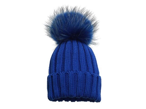 凯维帽业-时尚女士冬季新款针织绒毛帽子定制