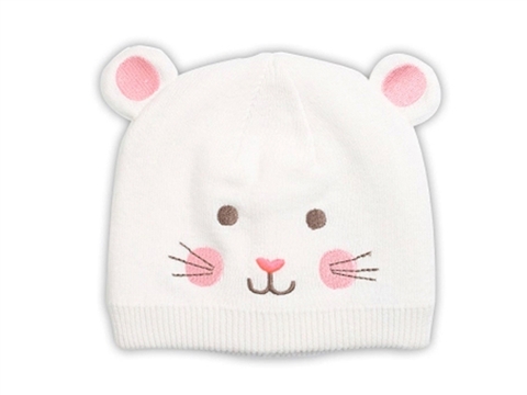 凯维帽业-可爱小熊婴儿针织帽纯羊毛ZM089