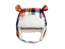 凯维帽业-儿童格子雷锋帽LF009