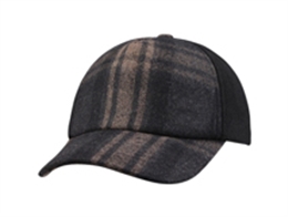 凯维帽业-新款羊毛格子棒球帽定做-BW049