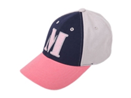 凯维帽业-儿童M字撞色拼接六页帽 棒球帽定做-BM052