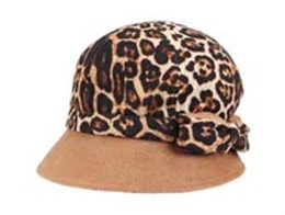 凯维帽业-时尚豹纹时装帽 -ST017